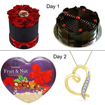 "Designer Heart shape 3 step Pineapple Cake - 5kgs - Click here to View more details about this Product